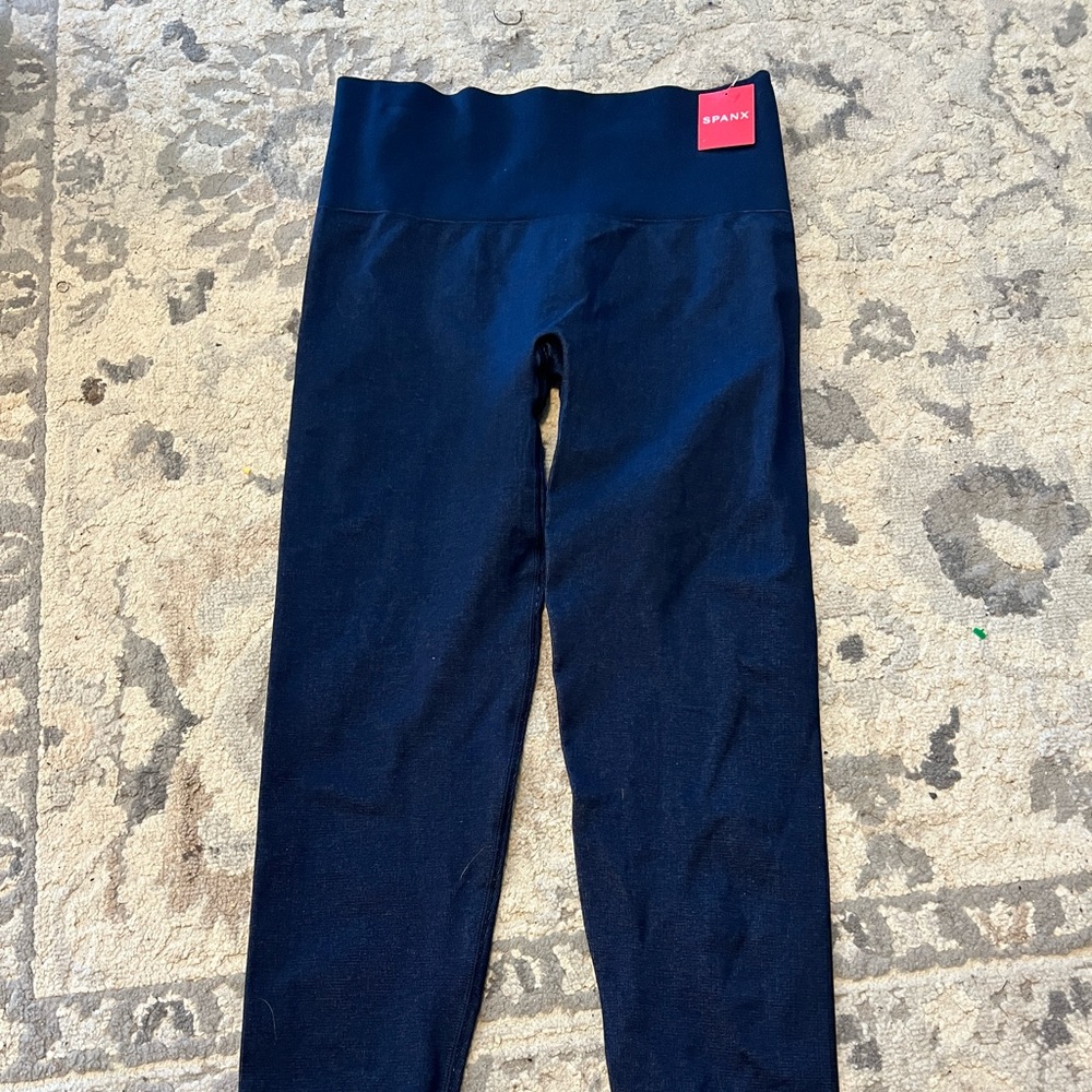 SPANX Look At me now Navy high waisted leggings XL